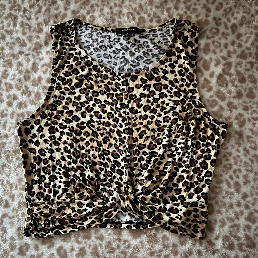 Animal Print Crop Top Size L